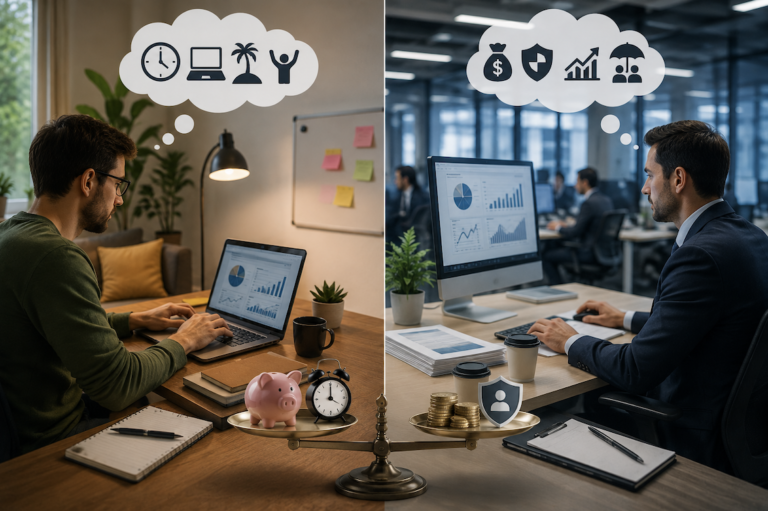 Freelancing vs Full-Time Job Financial Pros and Cons
